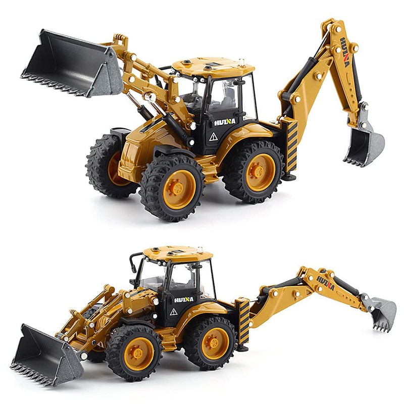 fisca Die-cast excavator backhoe loader front loader truck 1/50 metal
