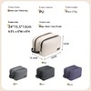 Portable Waterproof Leatherette Toiletry Bag - Double-Layer Large Capacity Organizer