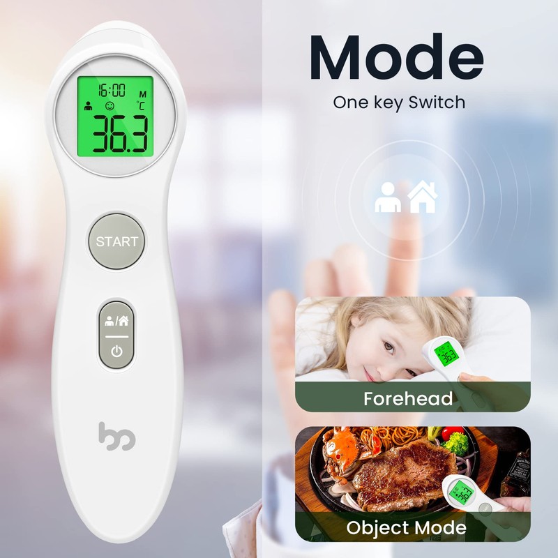 Femometer Forehead Thermometer for Adults Kids, Non Contact Infrared Thermometer,
