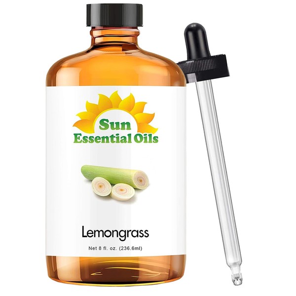 Sun Essential Oils 8oz - Lemongrass Essential Oil - 8 Fluid Ounces