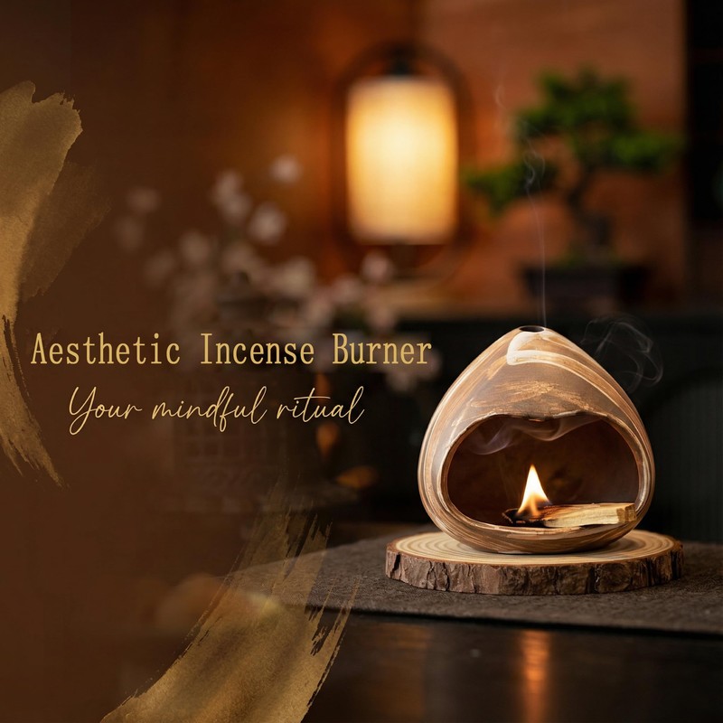 Palo Santo Holder Ceramic,Mini Chiminea Cone Incense Burner,Incense Chimney for