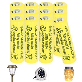 Betmaxful 12 Packs 1.2V NI-CD AA 800mAh Nickel Cadmium Rechargeable Batteries for Garden Landscaping Solar/Outdoor Ground Light Security Lights,rc Vehicle