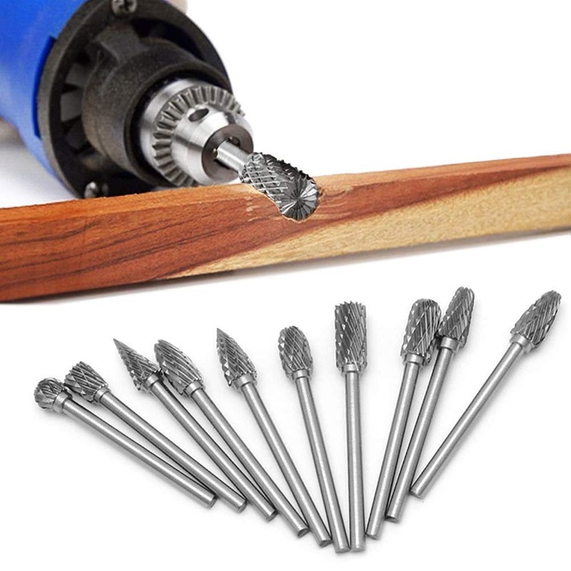 Mesee 10 Piece Carving Cutter Set, Carbide Burr Set, Rotary
