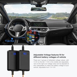 PRUVEEO PRUVEEO Smart Acc Hardwire Kit, 12V- 30V to 5V 2A/3A, Intelligent and Adjustable Low Voltage Protection for Dash Cam, HWK-08