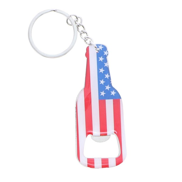 American Flag Beer Bottle Opener Keychain