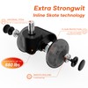 2-Inch Heavy Duty Dual Wheel Casters, 7/16-7/8 Stem,Transparent TPU Material,