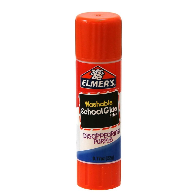 Elmer's Washable Disappearing Purple School Glue, 6 Giant Sticks (Pack