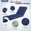 Tycdiose Outdoor Chaise Lounge Chair Cushion, Waterproof Non-Slip Patio Chaise