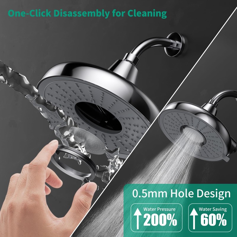 Longriver F8 Filtered Shower Head 8 Inch Shower Head High