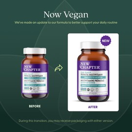 New Chapter One Daily Prenatal Multivitamin, 90 Tablets | Pregnancy Supplement for Women, Supports Fetal Development, Includes Choline & Methylfolate, Non-GMO, Gluten Free & Vegan