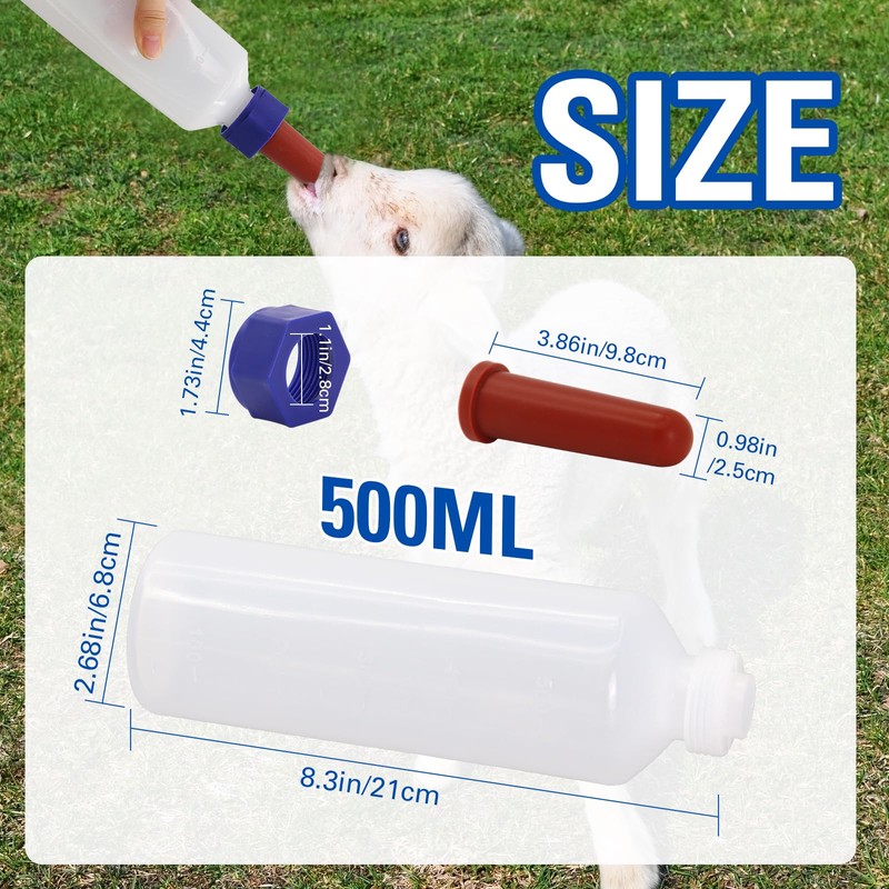 2PCS Calf Feeder Milk Bottle Livestock Drinking Bottles Calves Nursing