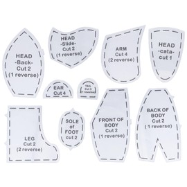 zhongko Memory Bear Sewing Patterns, 15 Inch Acrylic Sewing Templates for DIY Teddy Bear, DIY Quilting Templates for Crafters and Beginners, Handmade Crafts Birthday Gift