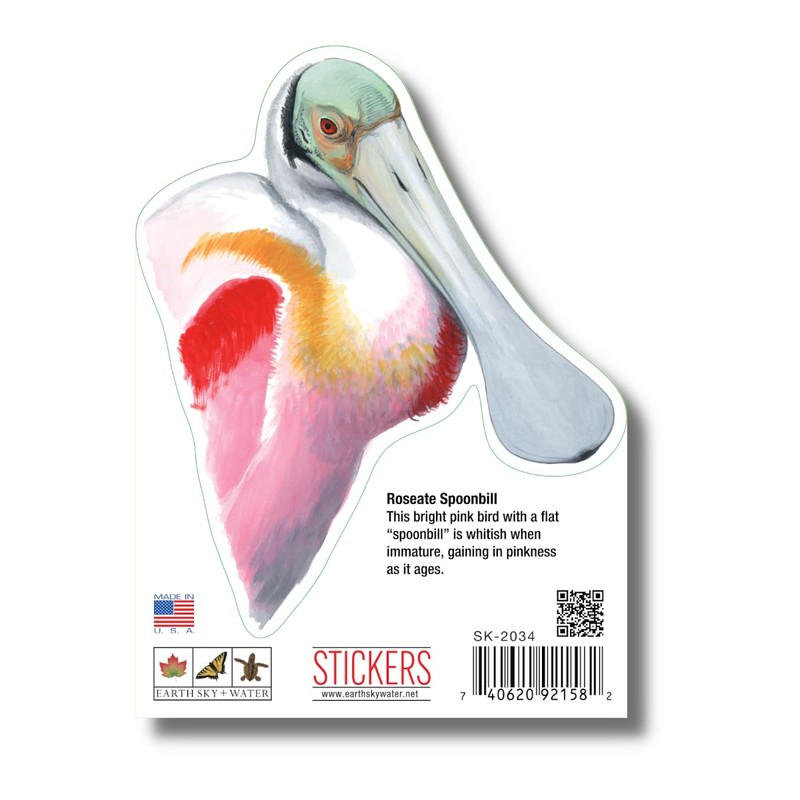 Earth Sky + Water - Roseate Spoonbill - 3.5_ Sticker
