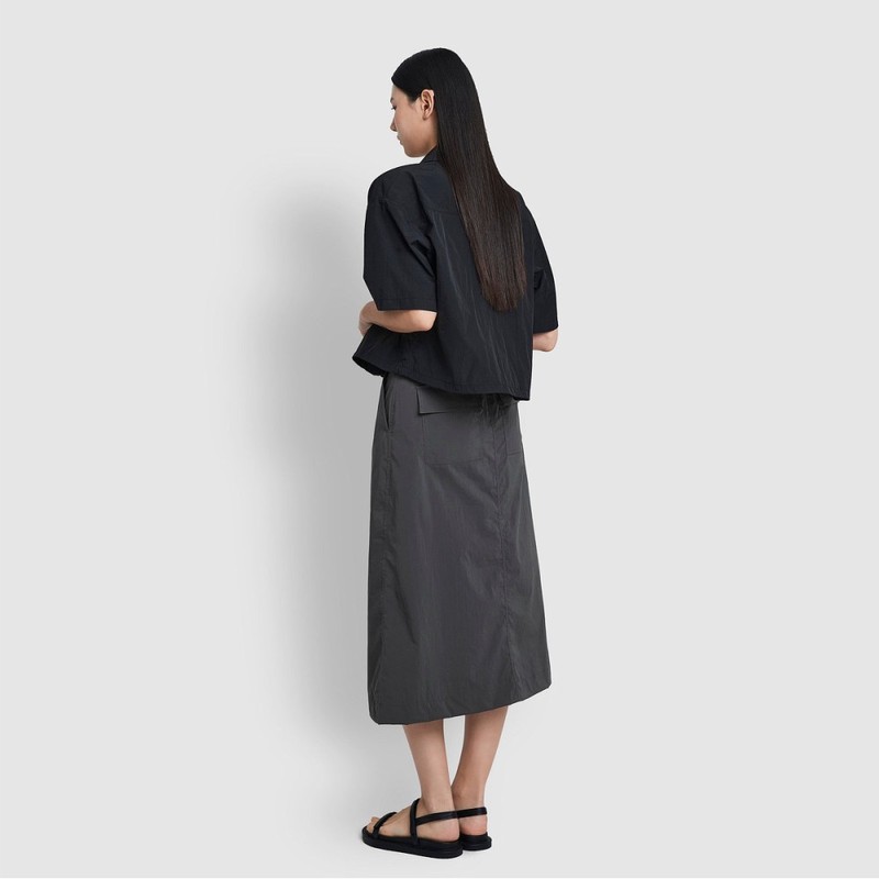 JAJU [JAJU] Women's Scat Scat A-line Skirt_Charcoal