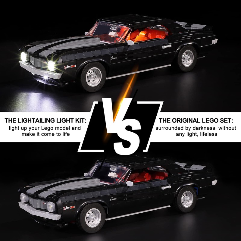 Lightailing Light for 10304 Camaro-Z28 - Led Lighting Kit Compatible
