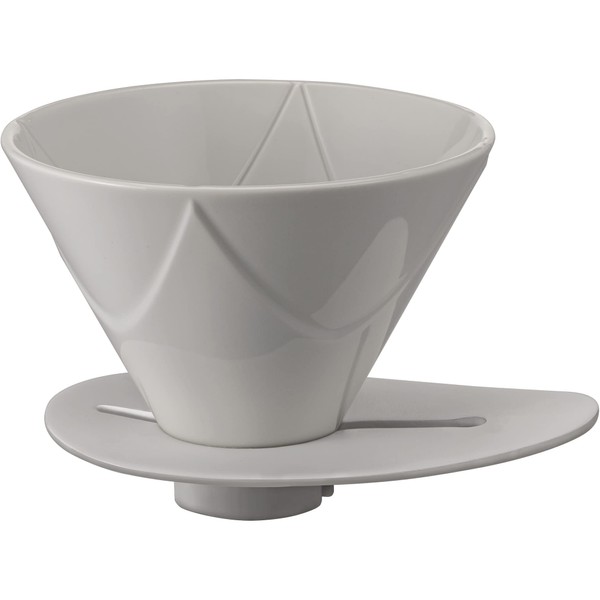 HARIO VDMU-02-CW V60 Single Brew Dripper, MUGEN Coffee Dripper, For 1 to 2 Cups, White, Made in Japan