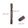 sourcing map 2pcs T40 Magnetic Double-Ended Screwdriver Bits 65mm/2.56" Length