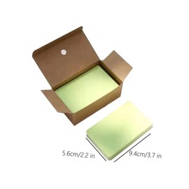 Generic 100pcs/1 SET 9.45.6cm/3.72.2 INCH Kraft Paper Card Color Blank Business, Thank You, Message, Writing, Label, Bookmark, Learning Card (Green)