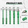 KURSTOL Oblique Head Eccentric Drill Bit Set - 10 Pieces