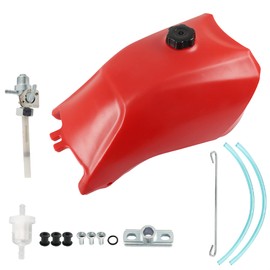 labwork Fuel Tank Replacement for Honda 1993-2000 FourTrax300 TRX300 2x4 TRX300FW 4x4 with Cap and Fuel Petcock Red Plastic 11325-123