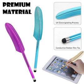 Morices 8 Pcs Stylus Pens for Touch Screens, Multicolor Feather Shaped Universal High Sensitivity Capacitive Stylus Compatible with Kindle Tablets Smartphones and Other Touchscreen Devices