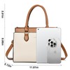 KURGOOL Handbags Purses for Women, Trendy Leather Dual-tone Tote Purse,
