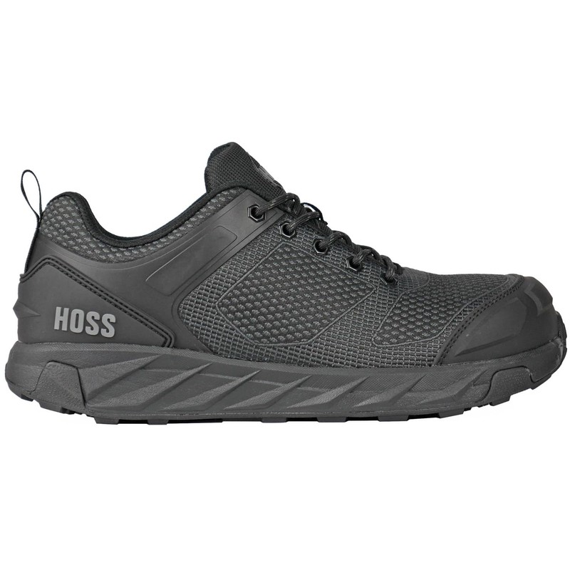 Hoss Men's Buster Low-Big Sizes Fire and Safety Shoe, Black,