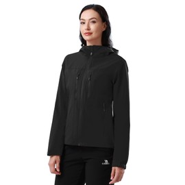 CAMEL CROWN Women's Waterproof Windbreaker Jacket, Lightweight Wind-Resistant Hiking Coat