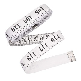 sourcing map Cloth Tape Measure for Body 300cm 120 Inch Metric Inch Measuring Tape Soft Dual Sided for Tailor Sewing White