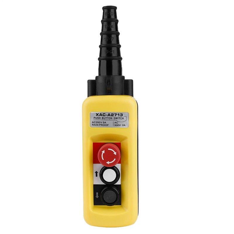 Industrial Push Button Switch with Emergency Stop Crane Hoist Pendant
