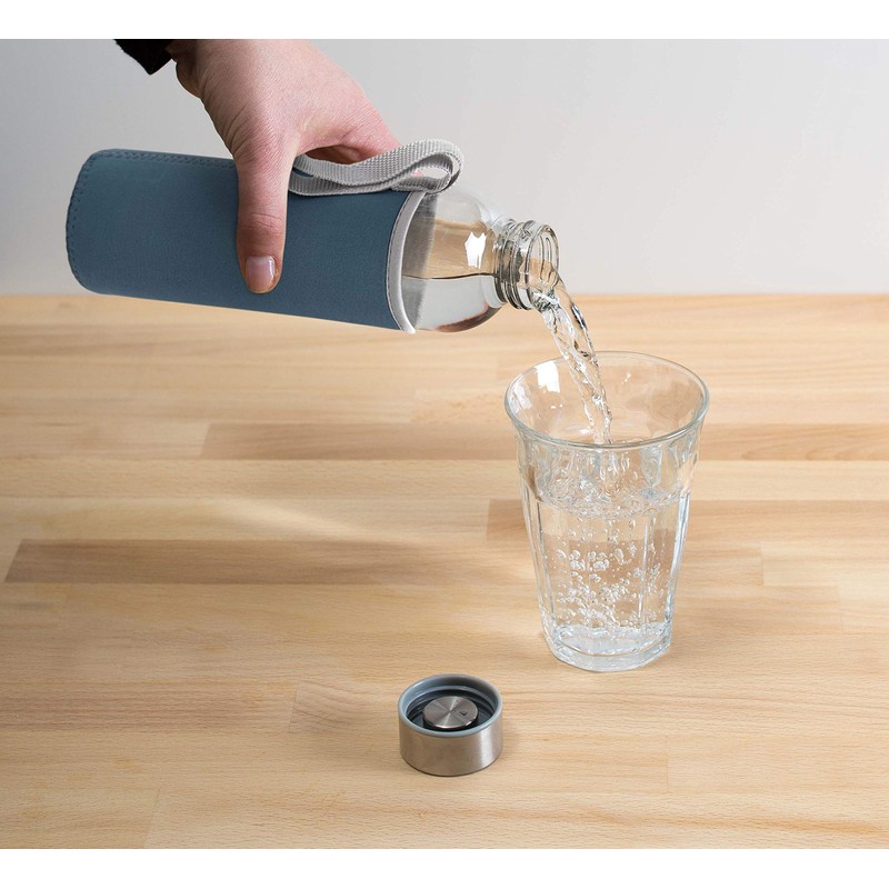 Epica glass bottles with lids – 18oz glass water bottles,
