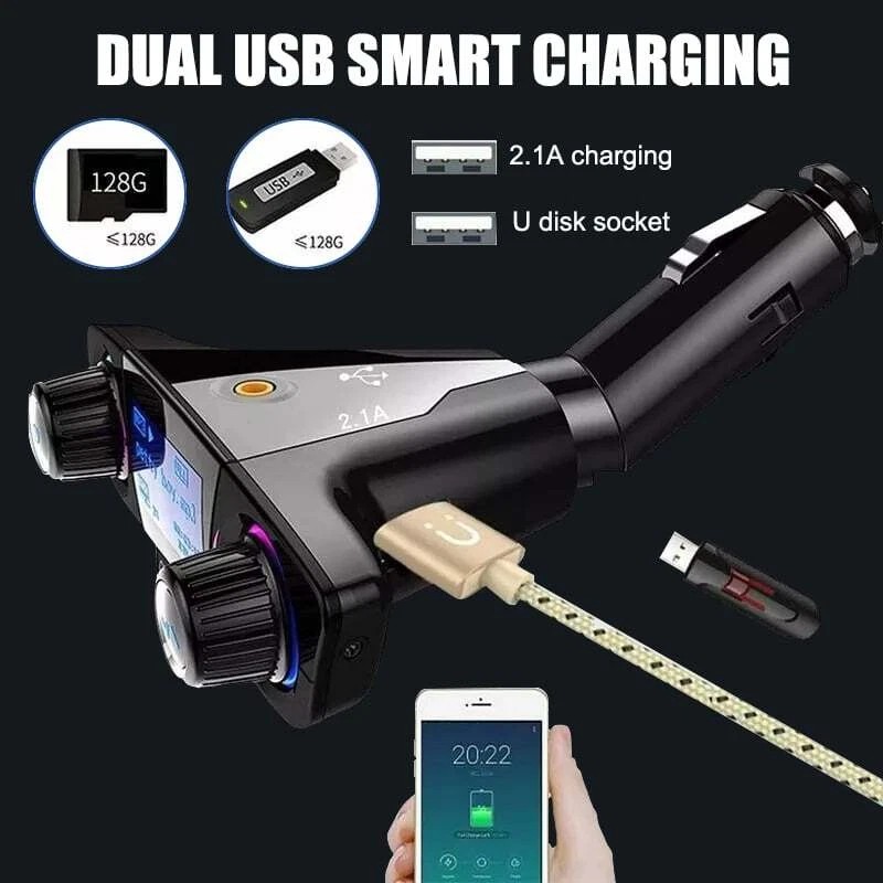 For Car Wireless Bluetooth FM 2USB Bluetooth 4.0 FM Transmitter