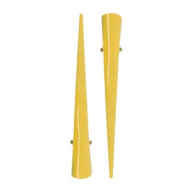 5 inch Long Metal Concord Beak Clip for Women - Set of 2 - Yellow