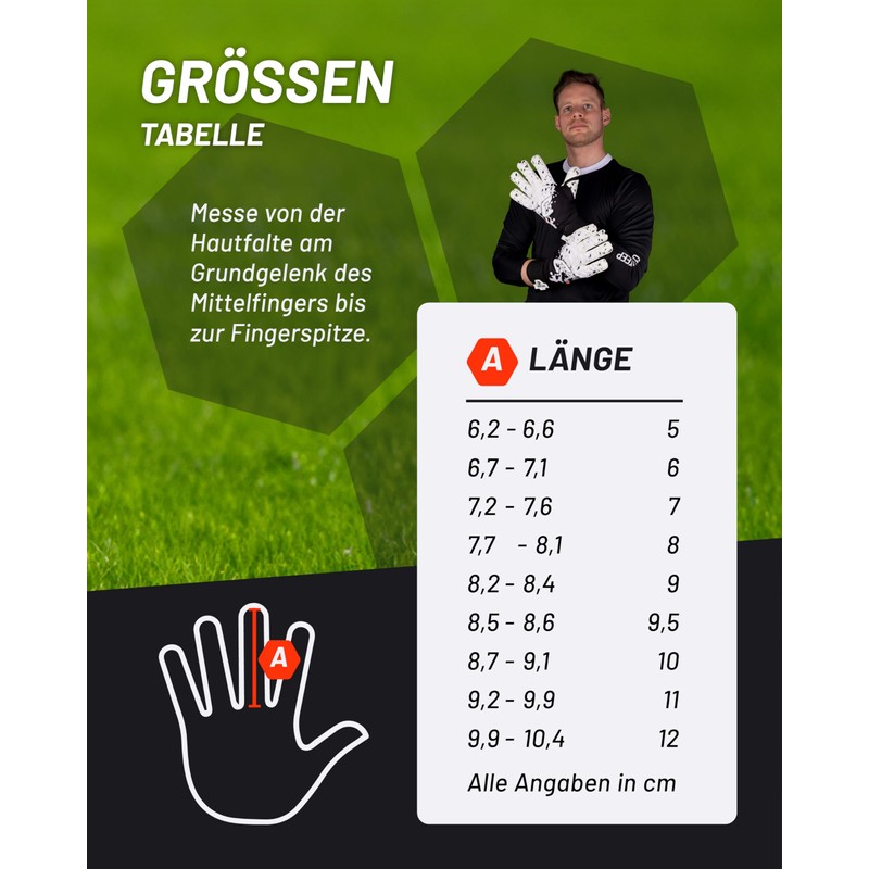 Catch & Keep Professional Goalkeeper Gloves for Adults, Maximum Grip,