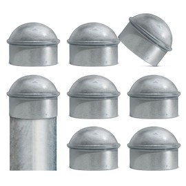 VIVIDA 1-3/8" Fence Post Caps, Chain Link Post Caps, Galvanized Steel, for 1-3/8" OD Pipe, Chain Link Fence Parts, 8 PCS