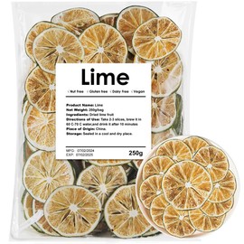 Dehydrated Dry Lime For Cocktails, Dried Lime Slices 8.8oz/250g, 100% Natural & No Additives, No Sugar Added (lime-8.8oz)