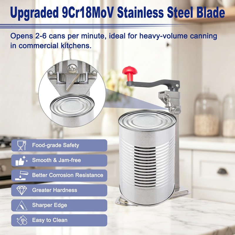 Commercial Can Opener Heavy Duty for Large Cans Up to