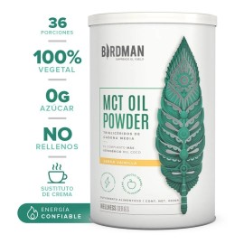 Birdman MCT Oil Powder 100% Puro De Coco, Keto y Paleo Friendly, Boost De Energia y Concentracion, Ideal Como Crema Para Cafe 36 Porciones Sabor Vainilla | 36 servicios | 432gr