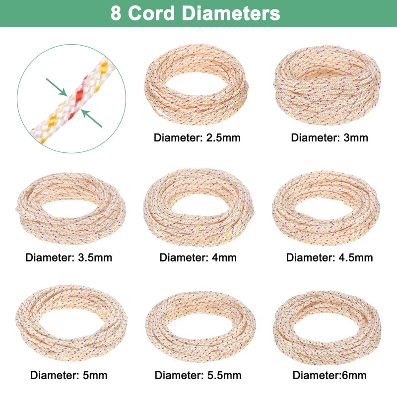 M METERXITY Recoil Starter Rope Pull Cord 6mm 10m Pull