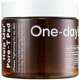 ONE-DAY’S YOU Help Me! Pore-T Toner Pads | Daily Pore Care & Moisturizing Korean Skincare | 60 Pads | Low Acidity & Pore Improving Formula