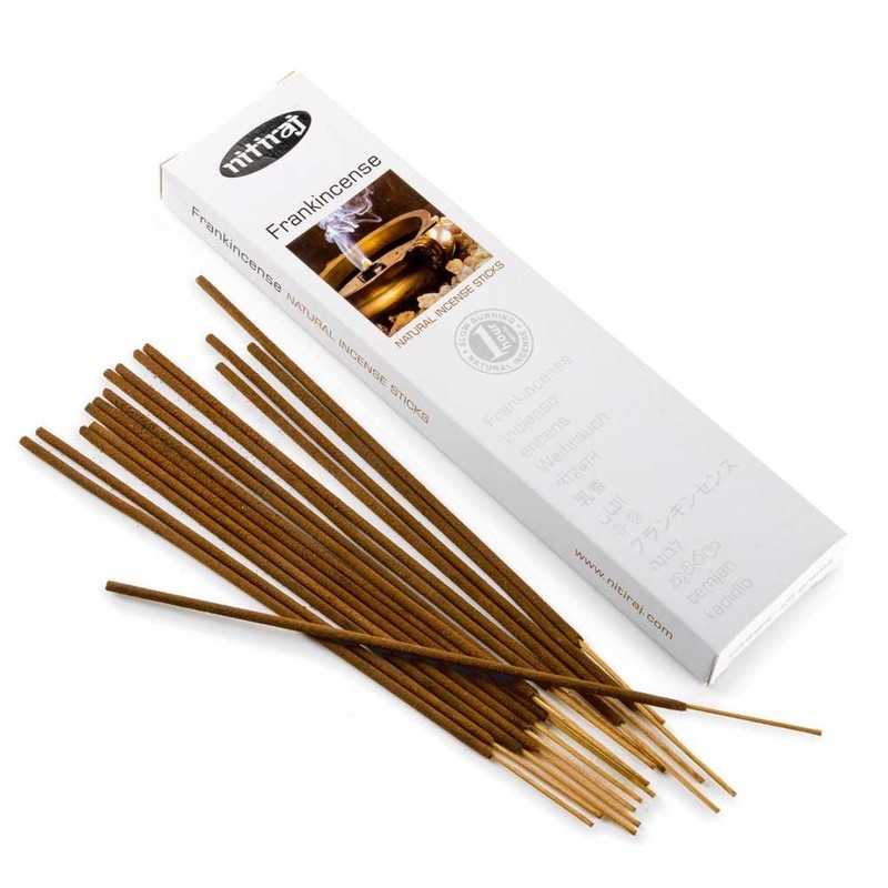 Nitiraj Platinum Natural Incense Sticks Slow Burning 1hr. 2Pack Frankincense