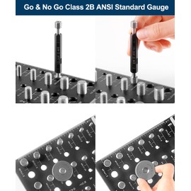 Comprobador de rosca, tablero identificador de tornillo, verificador de rosca de tornillo y tuerca, 14 tamaños métricos y 14 tamaños estándar, tamaño de tornillo y calibre de rosca, indicador