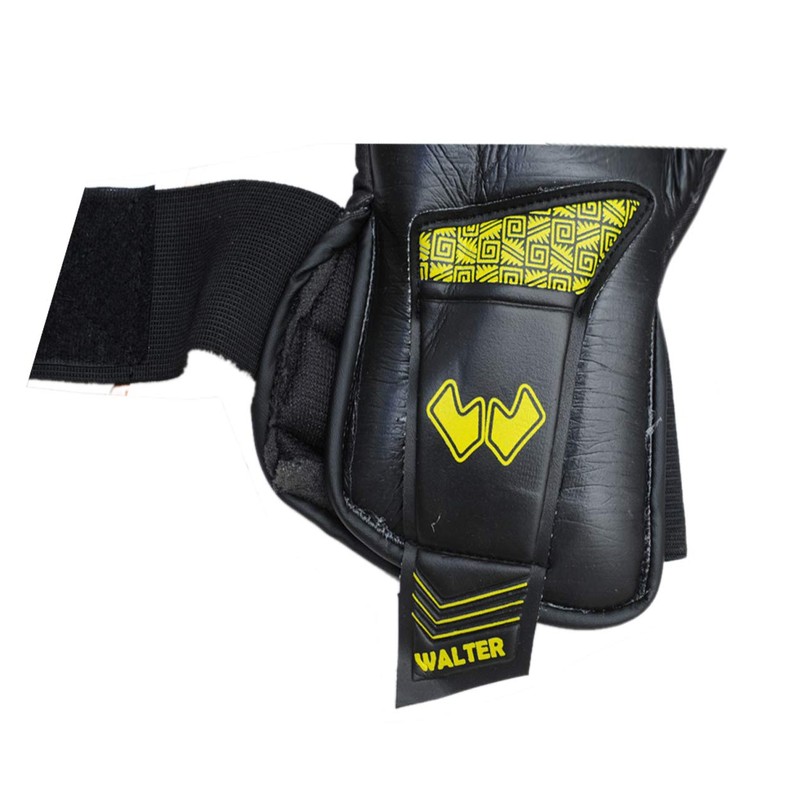 Walter Fingers Goalkeeper Gloves, Black/Yellow, 9.5