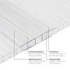 Clear H-Section Polycarbonate Sheet Joining Strip Muntin - 10mm, 1.45m