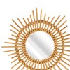 Wall Decor Rattan Mirror Star Shape Unique Simple Handwoven Mirror