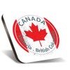 1 x Square Jumbo Size Coaster 12cm Victoria Canada Flag