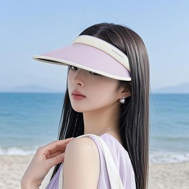 Lhyxuuuk Women's Sun Visor, UV Protection, UV Protection, Cool Contact, Sun Protection, Sweat Absorbent, Small Face, Cap, Sun Protection, Cycling, No Flying, Tennis, Golf, Sports, Walks, Travel