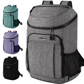 BAGLHER Cooler Backpack, Leakproof 30 Cans Insulated Soft Cooler Bag, Lightweight Lunch Box Backpack for Camping, Hiking, Picnics