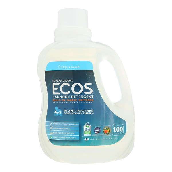 Earth Friendly Free and Clear Ultra Ecos Liquid Laundry Detergent, 100 Ounce - 4 per case.