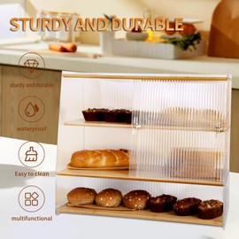 YCHLCHL Durable 4-Layer Bread Box Coffee Cup Storage,Kitchen Counter Decor Organizer